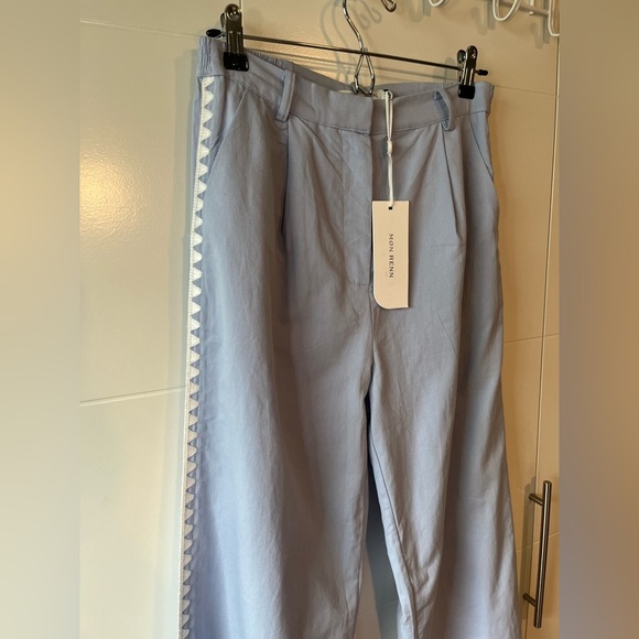 NWT MON RENN Anthropologie Lisle Pant Size M/10 - Picture 2 of 16